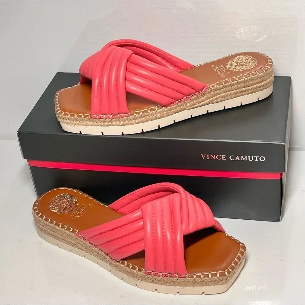Vince Camuto Crossband Slide Sandals